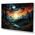 thumbnail image 2 of Designart "horizon Aurora Borealis Natures IX" Landscapes Wall Art Print, 2 of 5