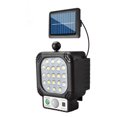thumbnail image 1 of Lámpara solar LED de pared con 21 LED, superbrillante, IP65, impermeable, para exteriores, con sensor de movimiento y cable de 5 m., 1 of 12