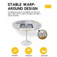 thumbnail image 2 of nqOlkjepod Abstract Floral Check Round Tablecloth, Fitted Table Cover with Elastic for 45"-54" Round Tables, Vintage Checkered Flowers Table Cloth Outdoor Indoor Dinning Party Waterproof Tablecloths, 2 of 6