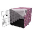 thumbnail image 3 of Geometric Dog Crate Cover, Polygonal Mosaic Tile Look Abstract Ornamental Octagonal Shape Layout, Easy to Use Pet Kennel Cover for Dogs, 35" x 23" x 27", Pale Pink Multicolor, by Ambesonne, 3 of 6