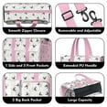 thumbnail image 3 of Teacher Tote Bag,Pug and Footprints Teacher Utility Tote Bag,Large Work Tote Bags for Women with Multiple Pockets,Top Zipper Closure,13.8x10.6x6.7 Inch, 3 of 5
