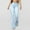 Light Blue, variant on Tuphregyow Women's Fashion Denim Jeans Leisure Lightweight Solid Trendy Breathable Classic Straight Leg Casual Jeans Pants New Style High Waist Button with Pockets Black S