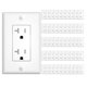thumbnail image 1 of Enchufe de pared Amico, 20 A, certificado UL, 125 V/2500 W, paquete de 50 unidades, blanco, 1 of 7