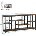 thumbnail image 2 of Tribesigns 70.9" Sofa Table Behind Couch, Wood Entryway Table for Living Room, Rustic Brown, 2 of 7