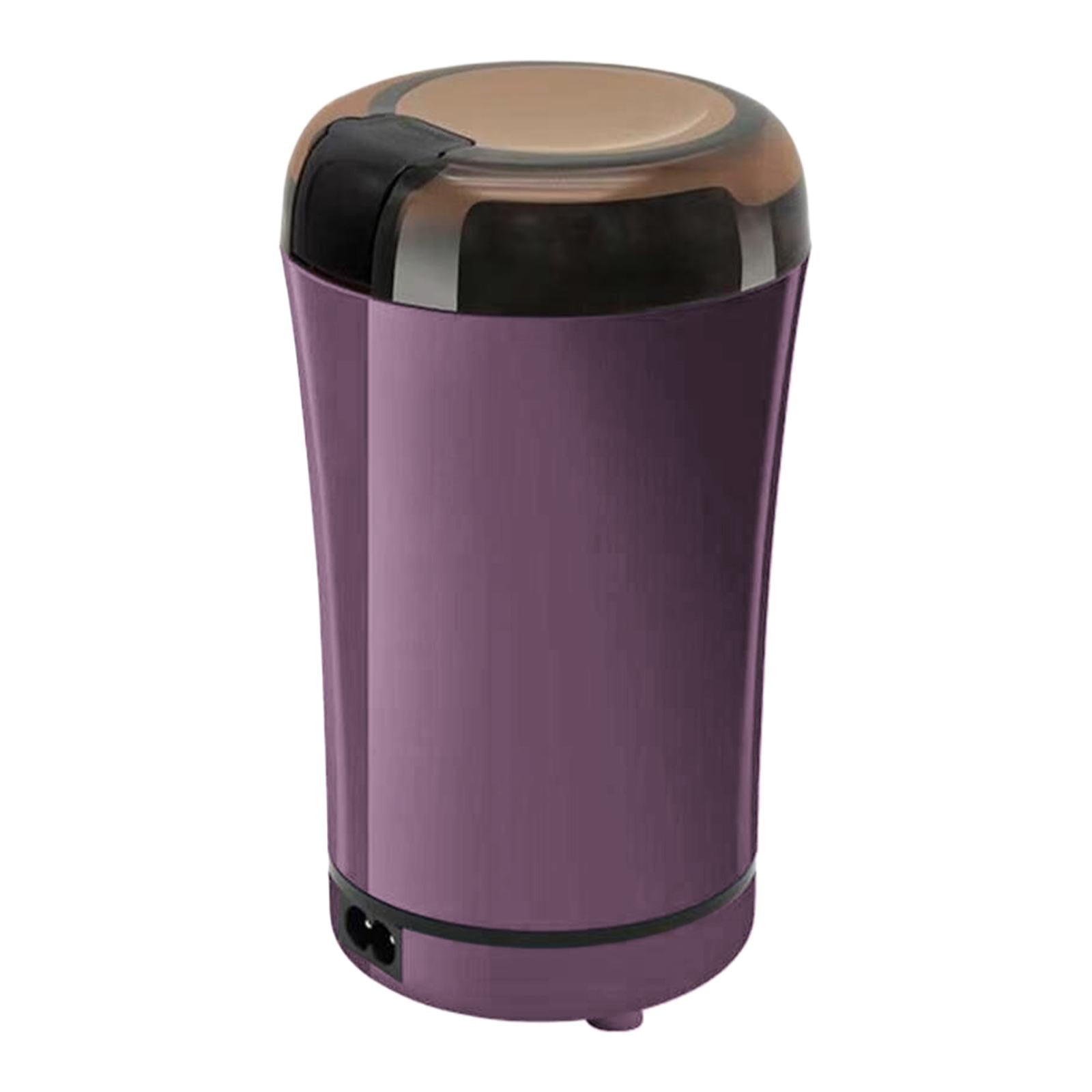 Mini Electric Food & Pill Grinder – Purple, Crush Pills, Vitamins & Supplements, Grind Coffee, Spices, Nuts, Easy-to-Use Push-Button, Safe for Elderly, Children & Pets