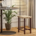 thumbnail image 2 of Set of 3 Handwoven Seagrass Bar Stools - 26.3" Height Adjustable, Solid Rubberwood Legs, 250lb Capacity , Rustic Counter Stools for Kitchen Island, 2 of 8