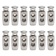 thumbnail image 7 of 12pcs Spring Cord Locks Plastic Rope Lanyard Ends Stopper Double Hole Toggle Slider Fastener Silver Tone, 7 of 7