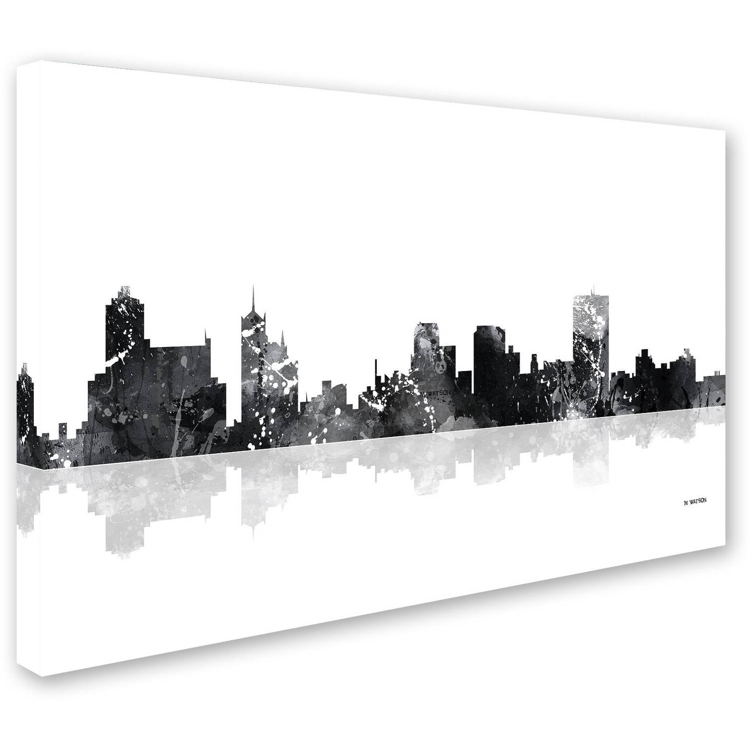 Trademark Fine Art "Memphis Tennessee Skyline BG-1" Canvas Art by Marlene Watson