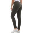 thumbnail image 3 of Pantalones vaqueros elásticos ajustados de tiro medio de colores con bolsillos reales completos de algodón 98 % para mujer (regular y grande) Olive4 Short, 3 of 5