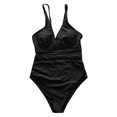 thumbnail image 4 of One Piece Swimsuit Tummy Control Bathing Suits for Women 2026 New Hot Mesh Swimsuit Mesh Hollow Solid Color Swimsuit Women, 4 of 5