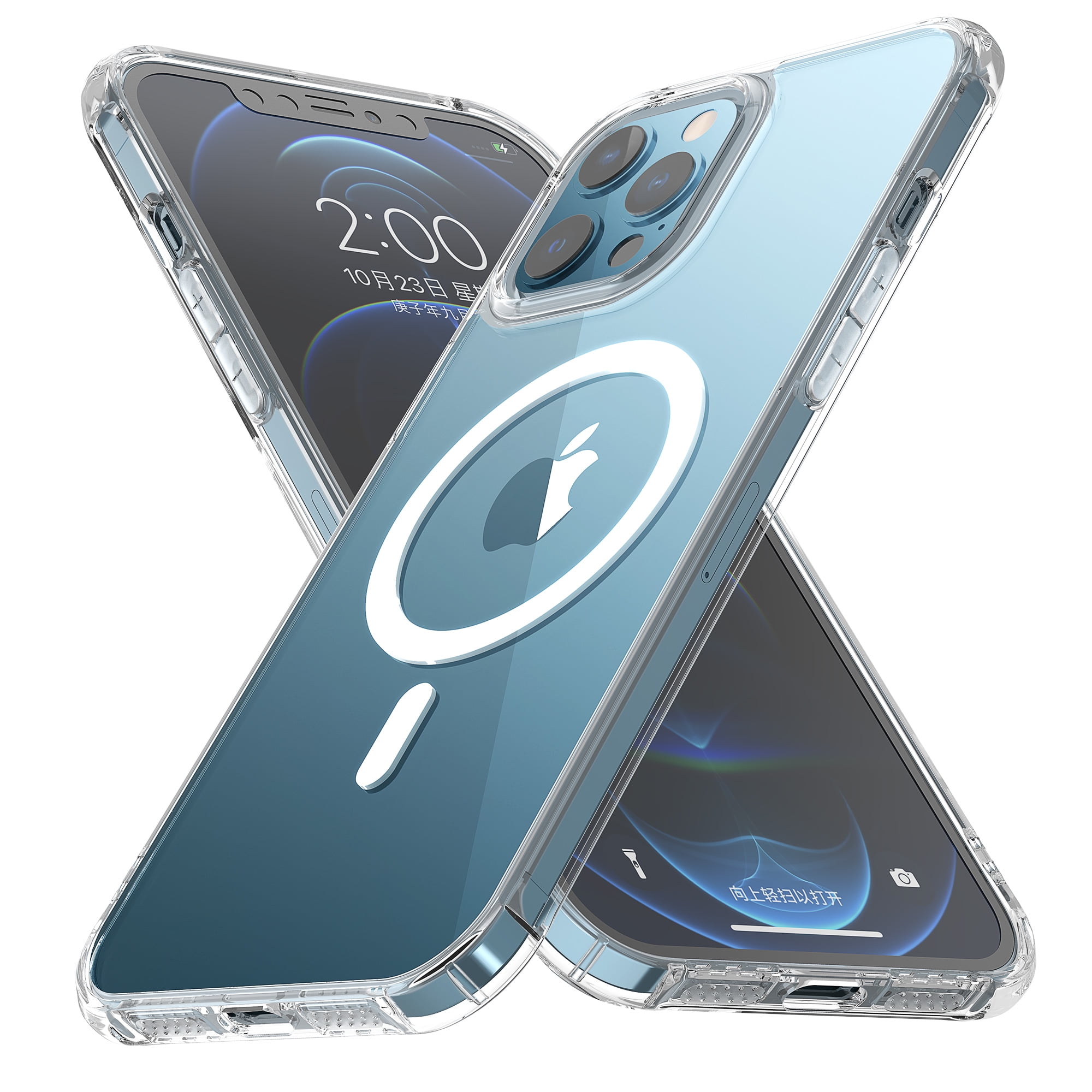 Surlong Clear Magnetic Phone Case for iPhone 12 Case/12 Pro Case