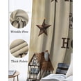 thumbnail image 3 of Farm Kitchen Curtains American Country Barn Star Vintage Berry Brown Cafe Short Curtains for Bathroom Blackout Window Curtain Grommet Small Window Treatment Drapes for Bedroom Living Room 27.5"x39"x2, 3 of 9