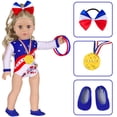 thumbnail image 6 of K.T. Fancy18 Inch Girl Doll Olympic Gymnastics Clothes and Accessories, 7 Pieces Sports Training Outfits, Doll Not Included, 6 of 9