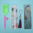 thumbnail image 3 of Spptty Gift,Shaped DIAMONDS Painting Bookmark Peafowl Pattern Tassel DIY Gift Book Decoration,DIY DIAMONDS Painting Book Mark, 3 of 8