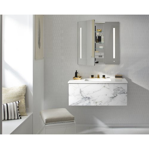 Robern AiO 29.25'' x 39.38'' Surface Mount Flat Medicine Cabinet in