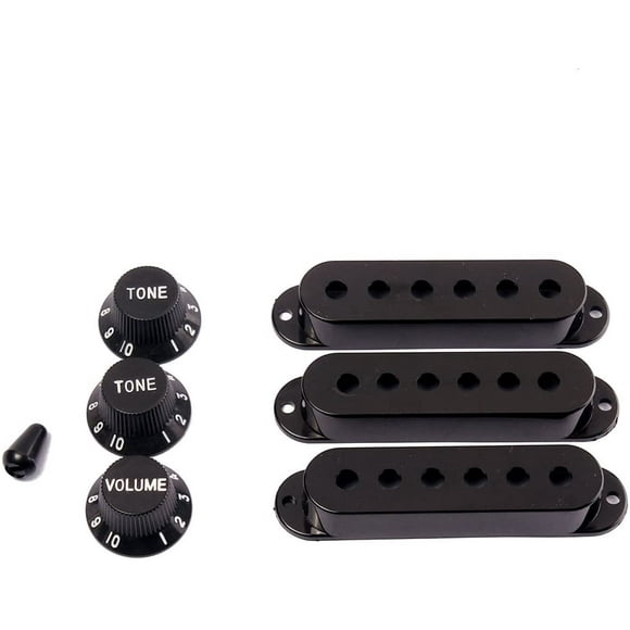 Premium Strat Guitar Pickup Covers Knobs Switch Tip Set for Fender Stratocaster