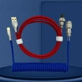 thumbnail image 3 of MERIGLARE Câble USB 1,8m vers Câble Divisé pour Clavier Mécanique, et Rouge Bleu Foncé Rouge, 3 of 8