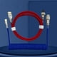 thumbnail image 1 of Cable para juegos de carga rápida Shamjiam funda doble con enchufe de aviación DIY mecánico rojo azul oscuro, 1 of 7