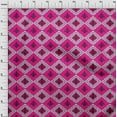 thumbnail image 3 of oneOone Cotton Silk Fabric Argyle Ikat Print Fabric By The Yard 42 Inch Wide, 3 of 4