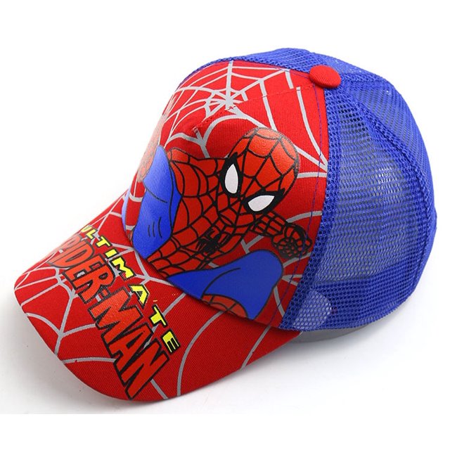 Sombrero de béisbol de dibujos animados para niños, gorra de béisbol de malla con dibujos animados de personaje de cómic de Disney Spider Man, 2-8Y, regalo para niños Fivean unisex