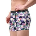 thumbnail image 3 of Bingfone Plaid Flamingo Men's Underwear - Casual Stretch Boxer Briefs-Small, 3 of 7