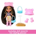 thumbnail image 3 of Barbie Extra Mini Minis Travel Doll with Safari Animal Print Fashion, Barbie Extra Fly, 3 of 6