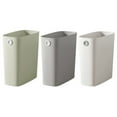thumbnail image 3 of Small Trash Can,Office Trash Can,Bathroom Trash Can,Heavy Duty Rectangular Commercial Office Wastebasket,PP TPR Plastic Wastebasket Trash Container For Bathroom Bedroom Kitchen(White,5.1x10.6x11.01"), 3 of 8