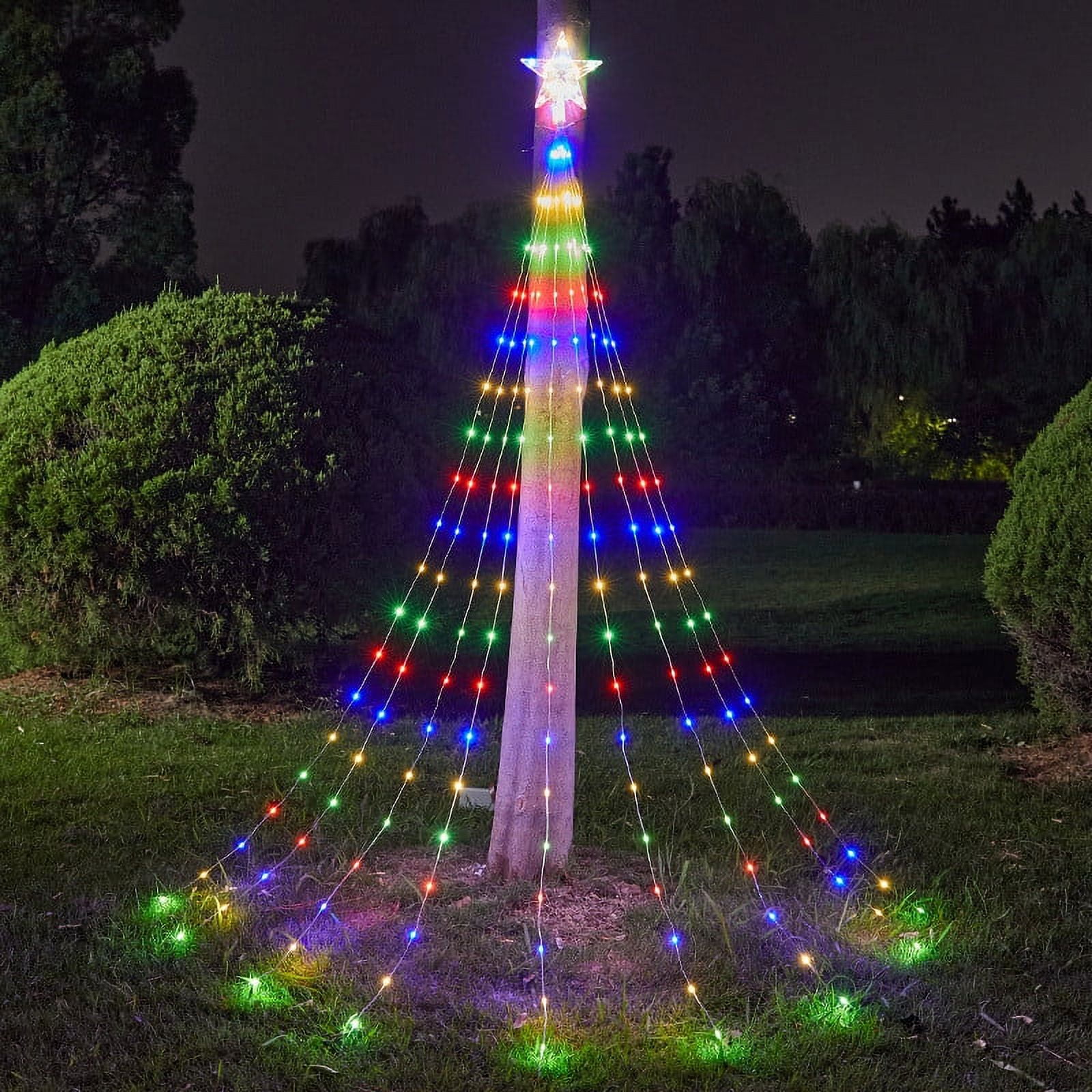 XEOVHV Clearance Christmas Decorations Star String Lights,9*270 LED Christmas Lights Outdoor Yard Decorations Tree Lights with 8" Star,Hanging Fairy Twinkle Lights for Xmas New Year Holiday Party