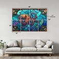 thumbnail image 2 of Stained Glass Style 8 Pack Art Acoustic Panels Sound Absorbing Underwater Baroque Octopus Coral Reefs Decorative Soundproof Wall Panels Self Adhesive for Nursery Game Room Bedroom 48"x32", 2 of 7