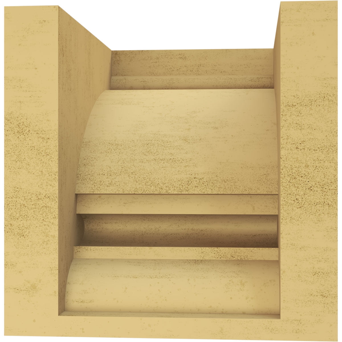 6"W x 6"D x 6"H Wide Diane Rough Cedar Woodgrain TimberThane Corbel, Primed Tan