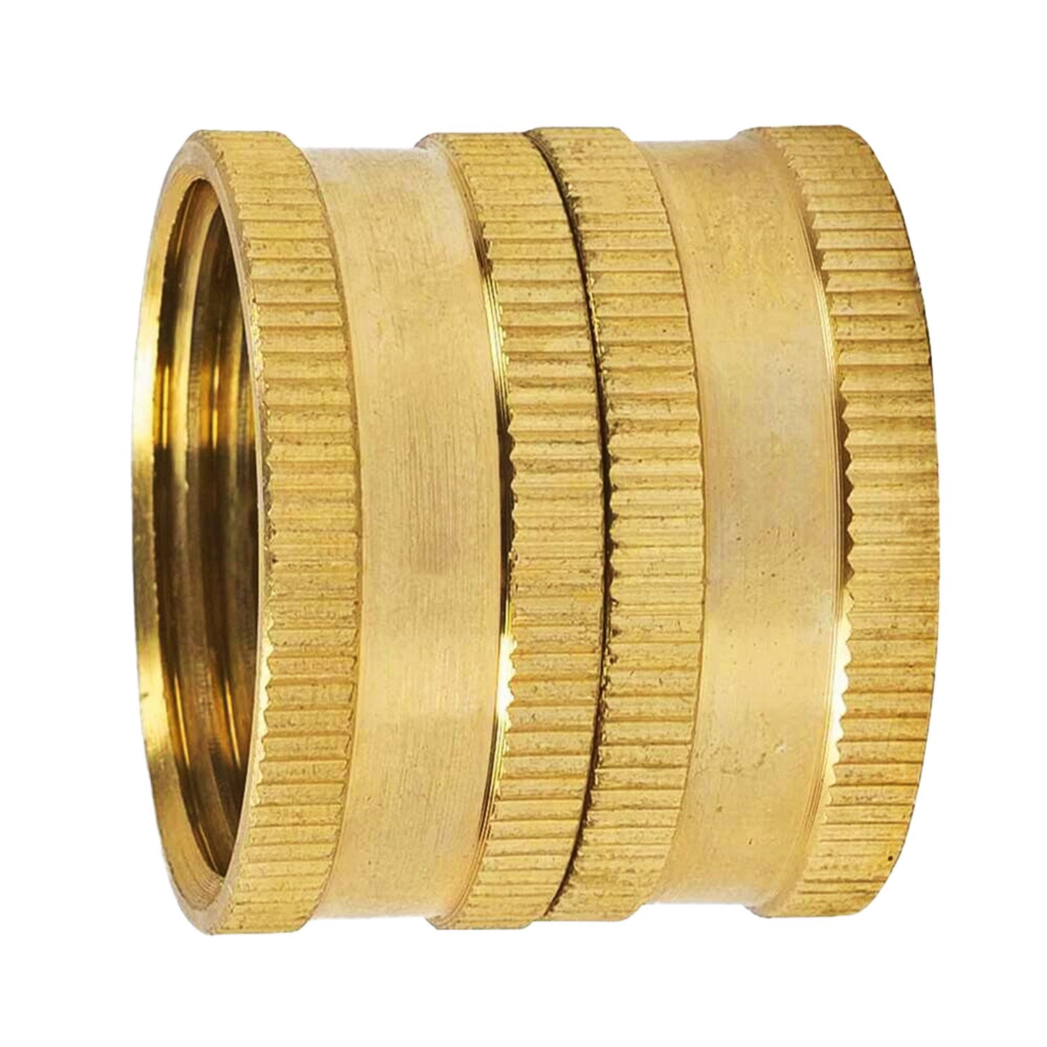 2Pcs Female to Female Hose Adapter,3/4 Inch Solid Brass Hose Quick Connect Fittings with Extra Washers,Garden Hose Repair Kit