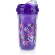 Nuby 9 oz No-Spill Insulated Cool Sipper, Purple
