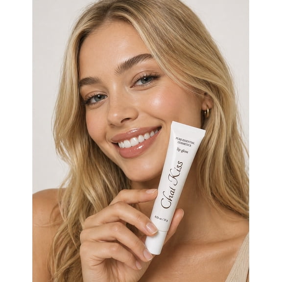 Chai Kiss Organic Lip Gloss – Hydrating High Shine Gloss with Jojoba & Coconut Oils, Warm Spiced Flavor, 0.53 oz