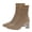 Khaki, variant on Khaki Feminine Everyday Winter Solid Color Flying Woven Stretch Knitted Toe Socks Boots Thick Heel High Heel Short Boots