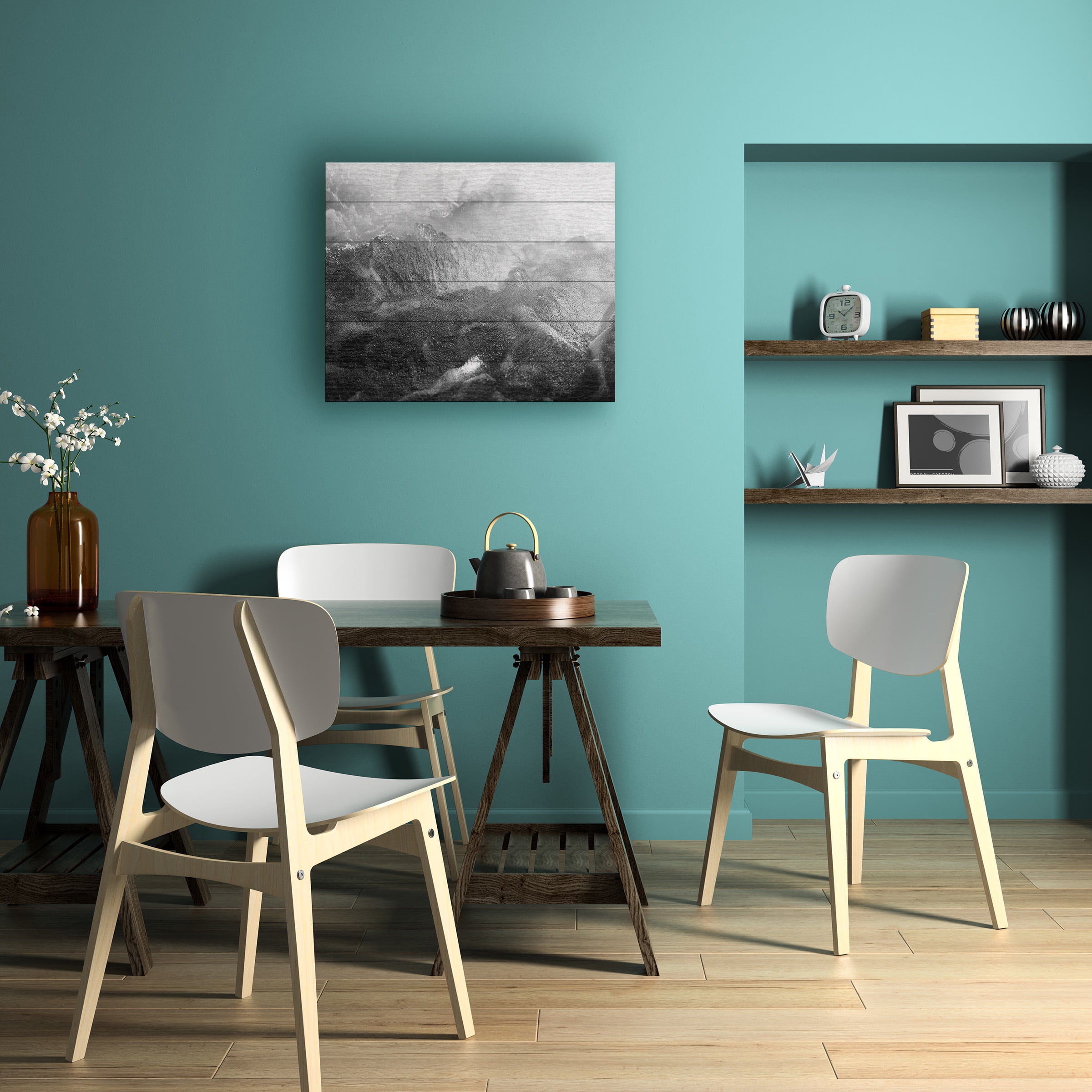 Design Fabrikken 'Black Motion Fabrikken' Wood Slat Art 18x22