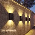 thumbnail image 7 of HESHENG Solar Wall Lights Up Down LED Lamps 2 Pack , Waterproof Outdoor Lights for House, Exterior Light Fixture Small, Lampara LED De Pared for Patio, Doors, Fence etc (Cool White), 7 of 7