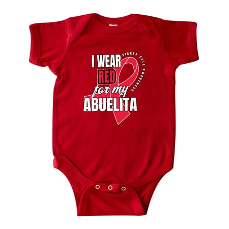 

Inktastic Sickle Cell Awareness I Wear Red For My Abuelita Gift Baby Boy or Baby Girl Bodysuit