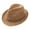 Khaki, variant on Kids Straw Fedora Panama Hat Toddler Short Brim Summer Sun Beach Cap Western Trilby Derby Jazz Hat for Boys Girls, Beige