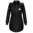 thumbnail image 3 of Women's ActionHeat Black Pittsburgh Steelers 5V Battery Heated Long Puffer Jacket, 3 of 7
