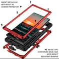 thumbnail image 5 of Samsung S23 Ultra Rugged Full-Body Case, Metal Bumper Built-in Screen Protector&Kickstand,Dustproof Drop-Proof,Full Body Protection Heavy Duty Military Cover For Samsung Galaxy S23 Ultra, Red, 5 of 8