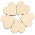 thumbnail image 2 of Ludlz 50 Pcs Wooden Love Heart Shape DIY Hanging Heart Plain Decoration Crafts, 2 of 4