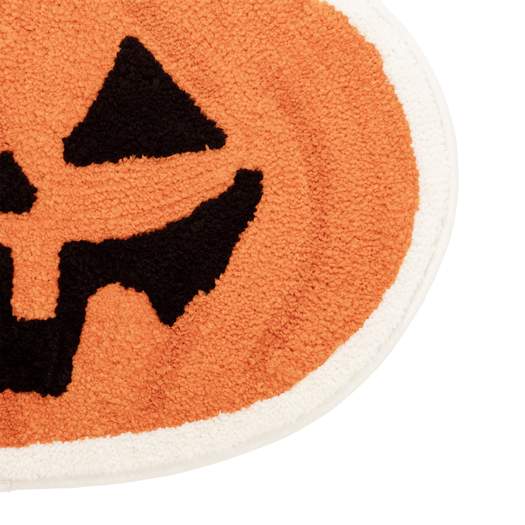 Way to Celebrate! Orange Pumpkin Shaped Bath Rug, 17" x 24"