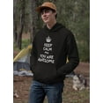thumbnail image 2 of Keep Calm, You Are Awesome Hoodie Men -Image by Shutterstock, Male Medium, 2 of 4