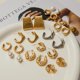 thumbnail image 2 of Stainless Steel Pearl Earrings for Women Light Luxury Geometric Fashion Jewelry Electroplated Elegant Design, 2 of 4