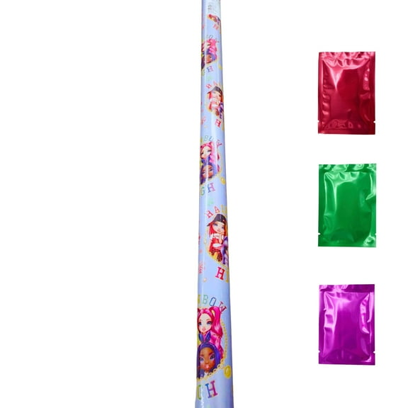 Rainbow High Dolls Christmas Holiday Premium Gift Wrapping Paper (1 Roll, Total 40 sq ft) Easy-Cut Grid Lines Presents Wrap Thanksgiving Birthday Party w/ Snoep in Beperkte Oplage