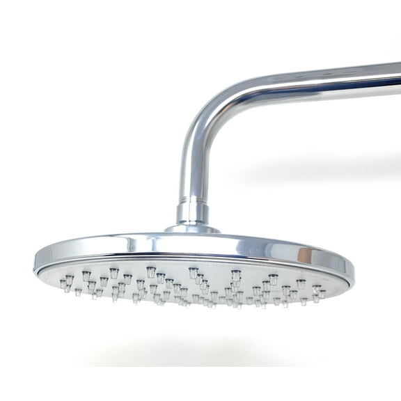 Rain Shower Head With Extension Arm, Rainfall Showerhead Waterfall Full Body Coverage 8 Inch Shower Head With 15 Inch Shower Arm, Chrome [2738]