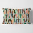 thumbnail image 2 of Designart Retro Abstract Drops IX' Mid-Century Modern Throw Pillow - 12x20, 2 of 2