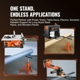 thumbnail image 4 of VEVOR Support de Rouleau, Capacité de Charge Robuste de 2500 Lb, Hauteur Réglable de 27,6 Pouces-52 Pouces, Support de Rouleau Pliant en Acier 45# pour Tuyaux, Planches de Bois, 4 of 8