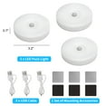 thumbnail image 4 of TSV LED Puck Light Motion Sensor USB Rechargeable Closet Illumination, 3Pcs White, 4 of 7