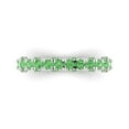 thumbnail image 1 of 3.13 ct Brilliant Round Cut Simulated Green Diamond 14k White Gold Eternity Band SZ 8, 1 of 6